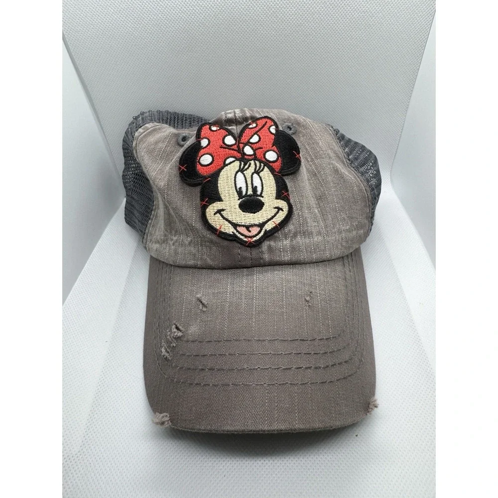 Stoney Clover Ln‎ Minnie Mouse Disney Gray Mesh Adjustable Trucker Hat